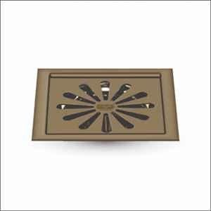 Sanjay Chilly Ezee 6x6 inch Stainless Steel 304 Brushed Bronze Square Floor Drain with Anti Cockroach & Insect Trap, TOF-SE-BB-153