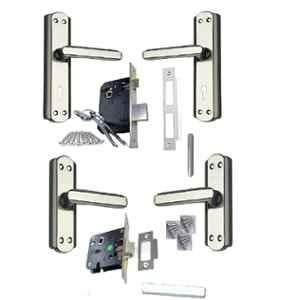 Onjecx 4 Pcs Alloy Steel Double Stage Mortise Door Lock Set, Onjecx00788