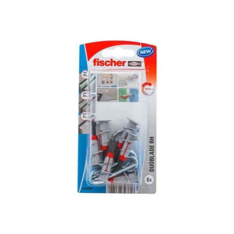 Fischer Duoblade S PH K NV Grey Plasterboard Fixing Plug, 545683 (Pack of 6)