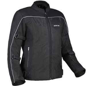 AllExtreme AVIANT Mesh Fabric Black & Green Air Women Bike Riding Jacket with Armour Protector Elbows & Shoulders, Size: 3XL