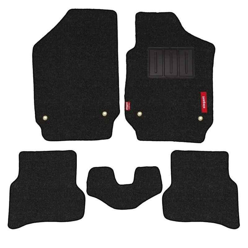 Elegant Carry 5 Pcs Polypropylene Black Carpet Car Floor Mat Set for Volkswagen Polo (2014)