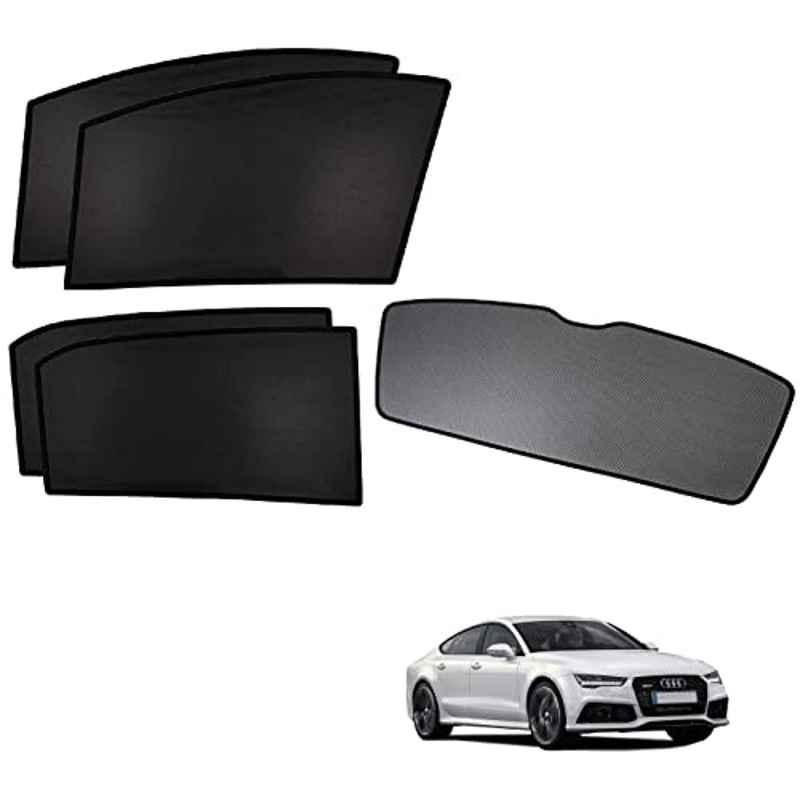 Kozdiko 5 Pcs Polyester Black Non Magnetic Window & Rear Sun Shades Set for Audi A7