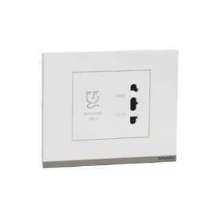 Schneider Electric Unica Pure Polar White Shaver Socket, UNSSHAVER_WE