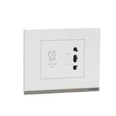 Schneider Electric Unica Pure Polar White Shaver Socket, UNSSHAVER_WE