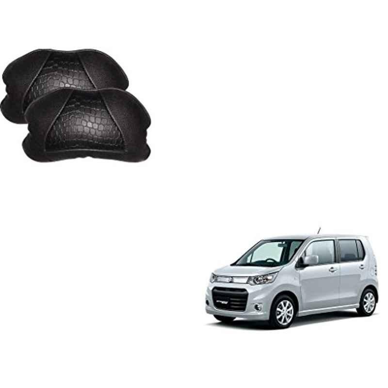 Kozdiko 2 Pcs Memory Foam Black Neck Rest Cushion Pillow Set for Maruti WagonR Stingray