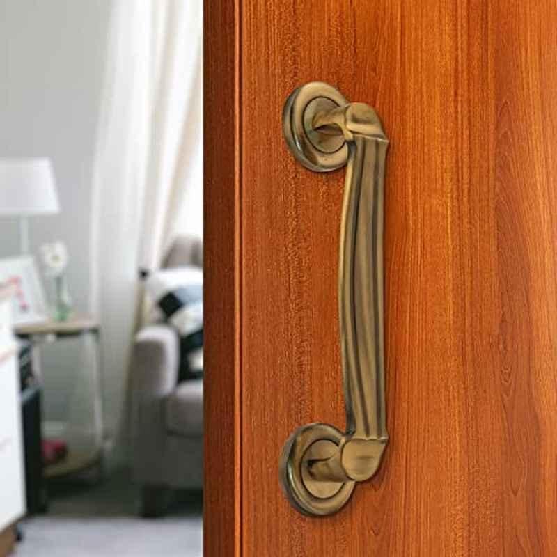 Screwtight Line 6 inch Brass Antique Finish Door Pull Handle(Pack of 2)