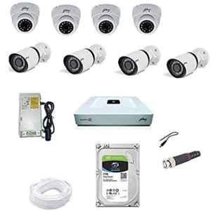 Godrej SeeThru 1080P Full HD White CCTV Camera Kit with Hard Disk, GODREJ2MP4BULLET4DOME1TBHD