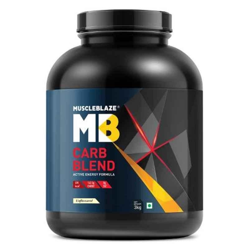 MuscleBlaze 3kg Unflavoured Carb Blend, NUT5004-02