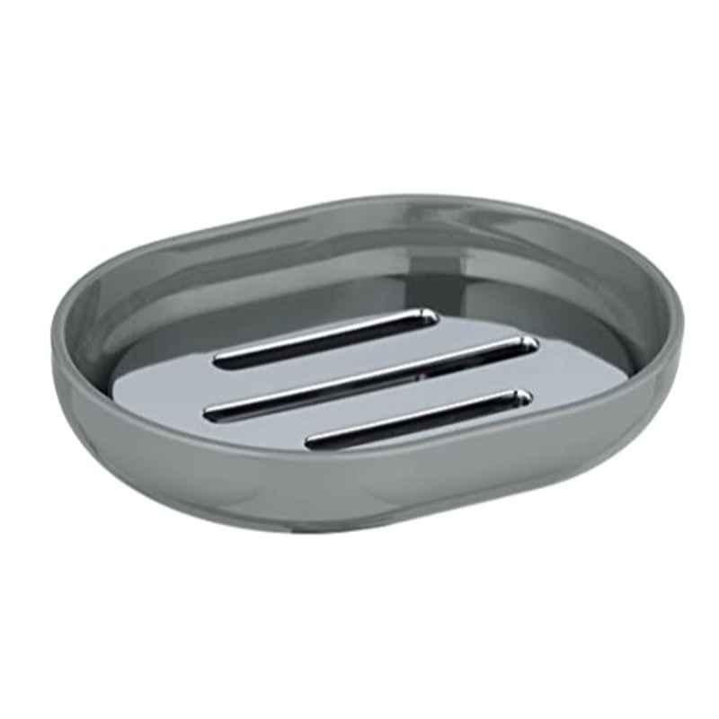 Wenko Plastic Grey Oval Posa Soap Dish, 24064100