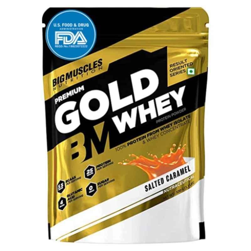 Big Muscles 1kg Salted Caramel Premium Gold Whey Protein
