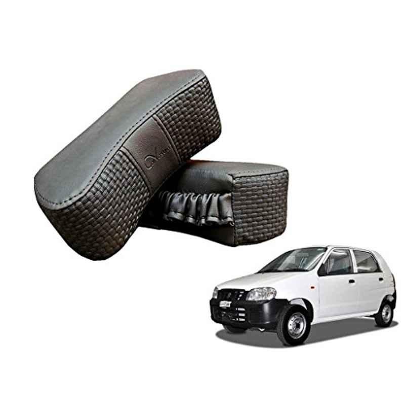 Kozdiko 2 Pcs Memory Foam Grey Luxurious Neck Rest Cushion Pillow Set for Maruti Alto