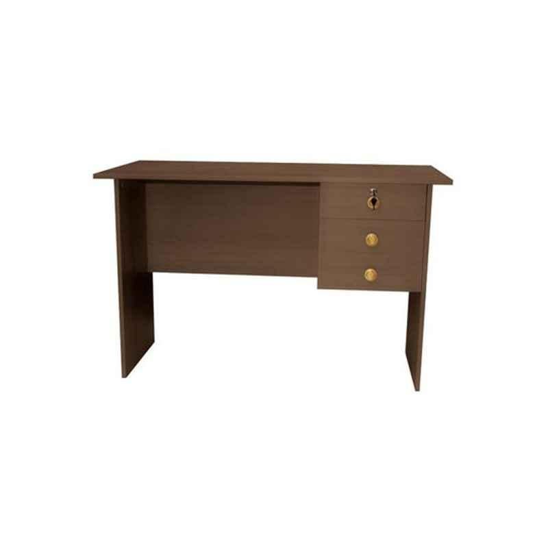 Galaxy 120x60cm Wood Oak Brown Office Table with 3 Drawers, GNAD-123OB