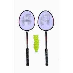 STYRKR Multicolour st badminton 1 pair Racket with 6 shuttlecocks Badminton Kit