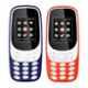 I Kall K3310 Dark Blue & Red Feature Phone Combo