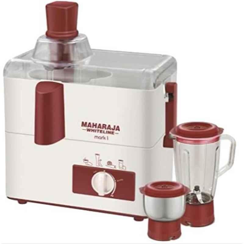 Maharaja Whiteline Mark-1 450W Juicer Mixer Grinder with 1 Year Warranty, JX 100
