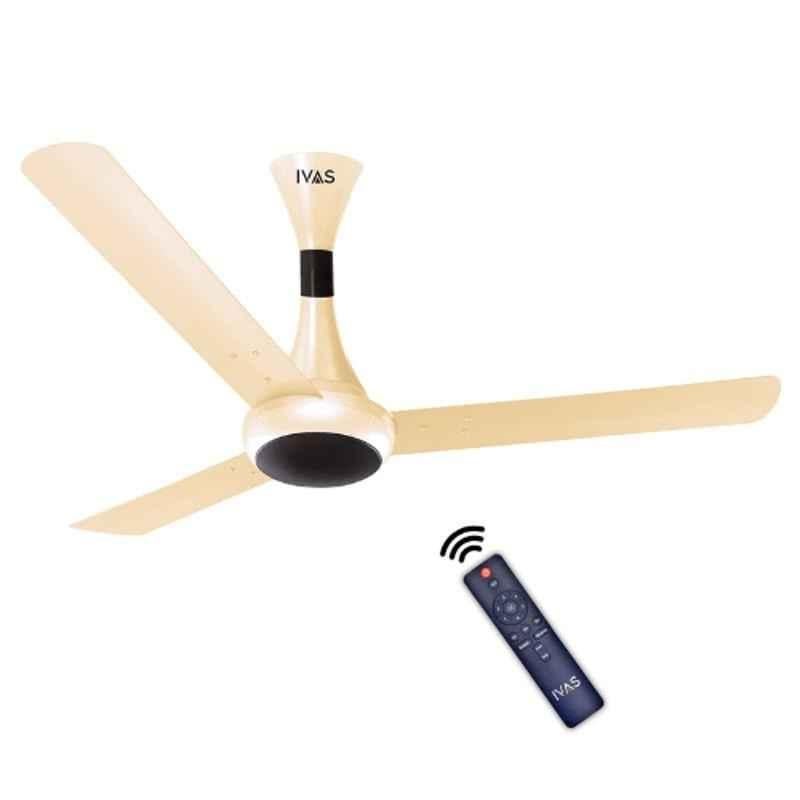 IVAS Aerosport 31W 360rpm Pearl Ivory 5 Star BLDC Ceiling Fan with Remote Control & 5 Years Warranty, 48D62300CFIVORY, Sweep: 1200 mm