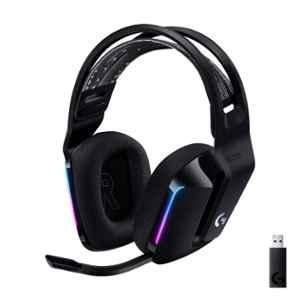 Logitech G733 Black Lightspeed Wireless Gaming Headphone with 29 hrs Playtime, Lightsync RGB, Blue Voice Mic Technology & PRO-G Audio Driver