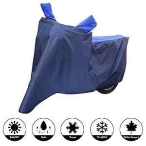 AllExtreme L-7009 Universal Full Bike Body Cover Water Resistant Dustproof Rustproof Two Wheeler Body Cover For Indoor Outdoor Protection (Navy Blue & Blue, Large)