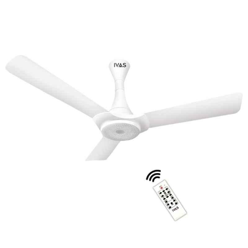 IVAS Magnus 32W 360rpm Shimmer White BLDC Ceiling Fan with RF Remote Control & 5 Years Warranty, IMA8482700SHWHT, Sweep: 1200 mm
