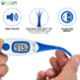 Carent White & Blue Waterproof Premium Digital Flexible Thermometer, DMT4326
