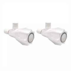 Fastgear Plastic White Chrome Finish Angle Valve, FG1736 (Pack of 2)