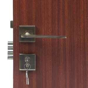 Handle Waala Bentley 60mm Stainless Steel Antique Brass Finish One Side Key Mortise Door Lock Set
