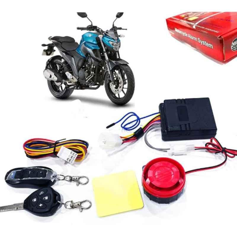 Auto Pearl 12V Black Two-Way Anti Theft Motorcycle Alarm Kit with 2 Pcs Remote for FZ 25