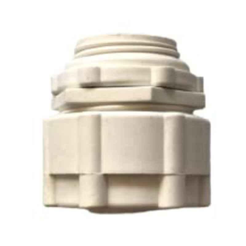 Reliable Electrical 25mm PVC White Electrical Pipe Conduit Adaptor (Pack of 5)