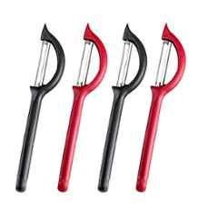 Kohe 5 Pcs 178mm Stainless Steel P-Type Straight Double Edged Swivel Blade Vegetable & Fruits Peeler Set, 1102.1