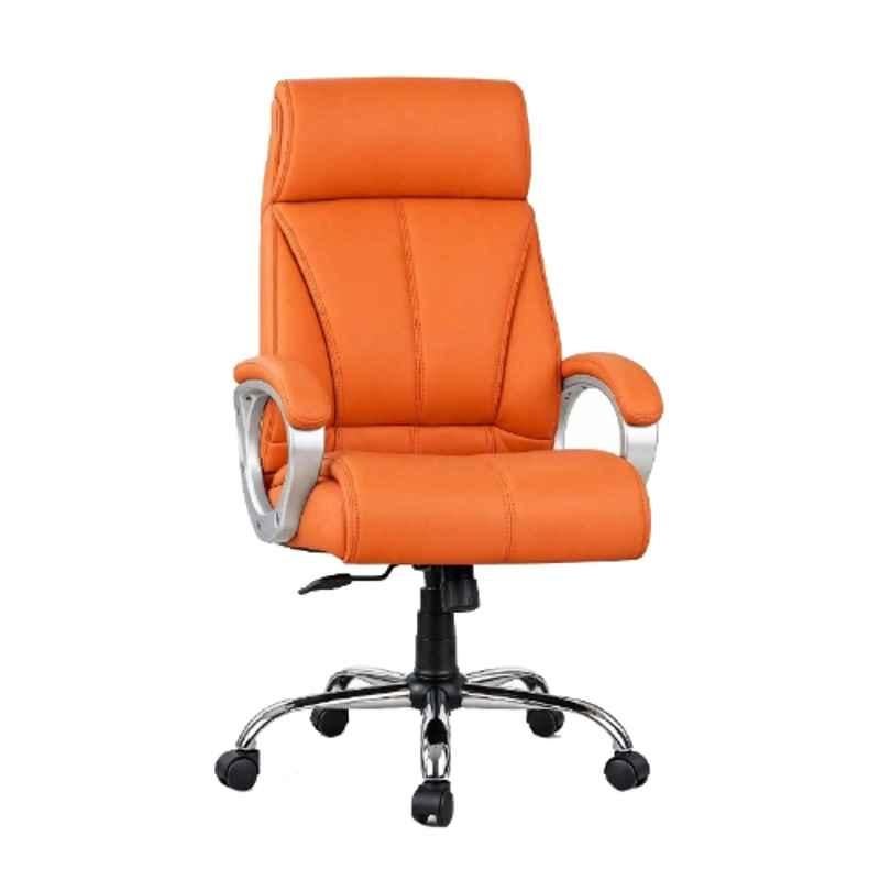 ZRF Leatherette Orange High Back Revolving Ergonomic Office Chair, ZRFORN55U