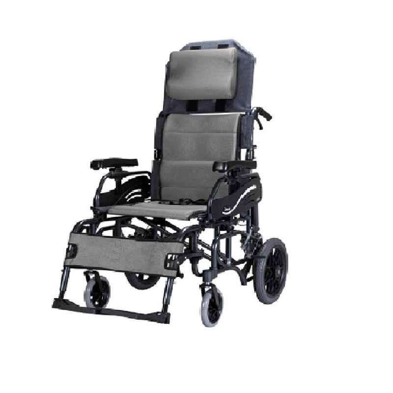Karma VIP 515 1080x710x990mm 20Q Diamond Black Aluminium Foldable Wheelchair
