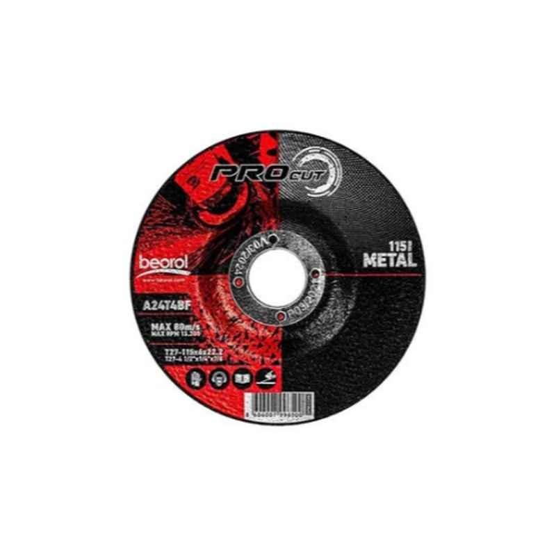 Beorol 115x6mm Black Grinding Wheel For Metal, BPM