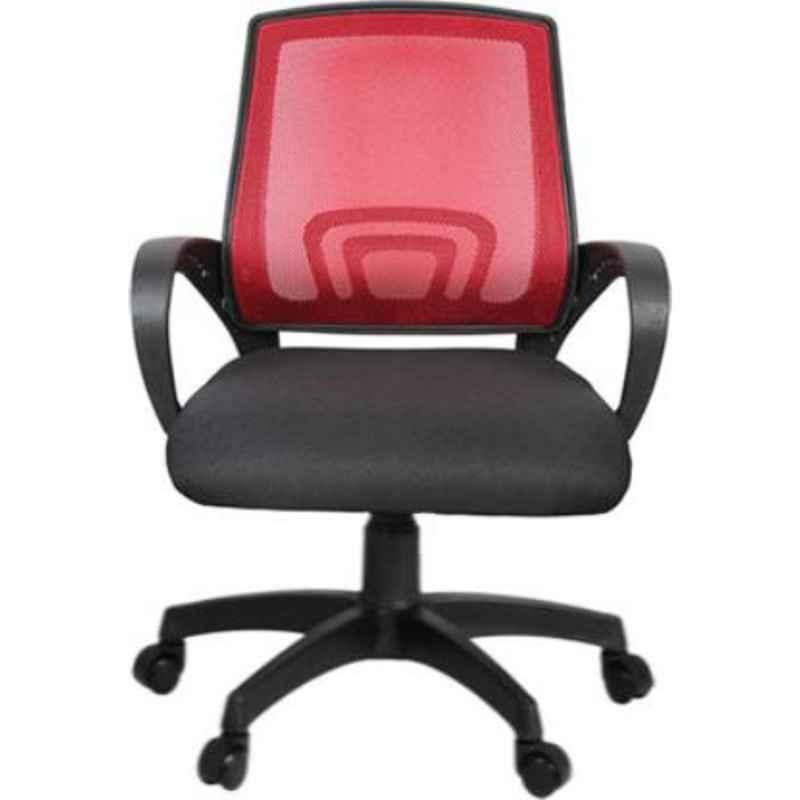 Rajpura Voom 93 SB Medium Back Black & Red Centre Tilt Mechanism Revolving Office Executive Chair