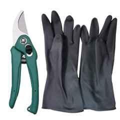 Pier Imports 2 Pcs Gardening Pruner & Multipurpose Gloves Garden Tool Kit, PI-65