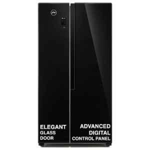 Godrej 564 Litre 5 Star Glass Black Frost Free Double Door Refrigerator, RS EONVELVET 579 RFD GL BK