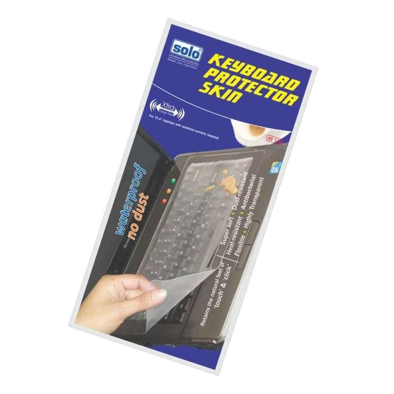 Solo XL Size Highly Transparent Keyboard Protector Skin, KS 102 (Pack of 10)