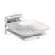 Aligarian 4 Pcs Stainless Steel Chrome Finish Liquid Dispenser, Soap Dish, Tumbler & Towel Ring Combo