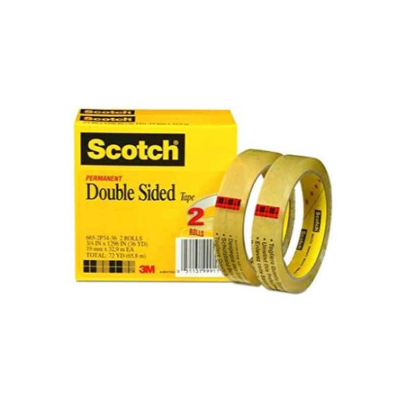 Scotch 36 Yard Yellow Double Sided Tape, 801059