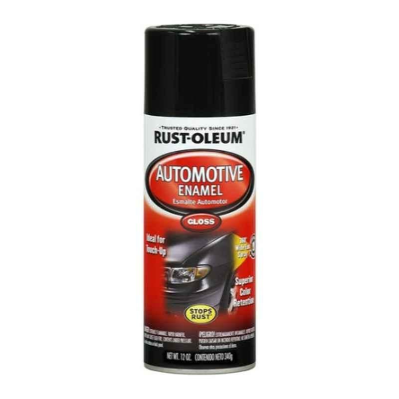Rust-Oleum 12 Oz Gloss Black Automotive Enamel Spray, 252462