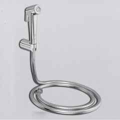 RN PTMT Silver Chrome Finish Health Faucet with Hope Pipe & Wall Holder for Toilet Cleaning, RNCHF29O40