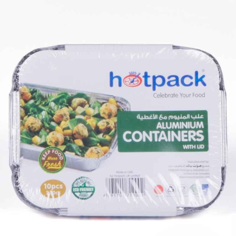 Hotpack 10Pcs 250CC Aluminium Container Set, PA8325