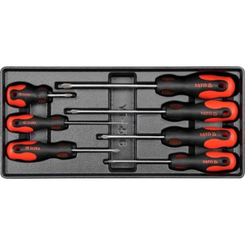 Yato 7 Pcs S2 Philips Screwdriver Set with 391x180mm Drawer Insert, YT-5536