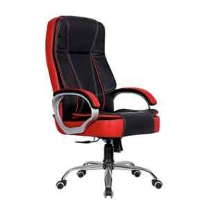 Woodberg Tusker Black & Red High Back Leatherette Ergonomic Revolving Office Chair with 360 deg Swivel Wheels, WBH101BRB