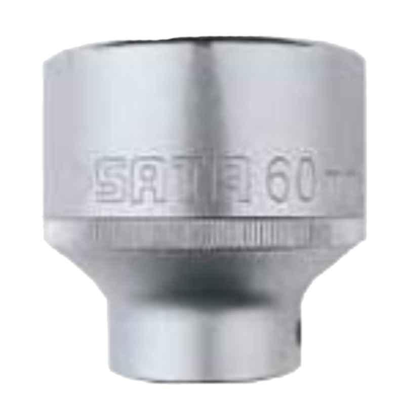 Sata GL16604 22mm 3/4 inch Drive 12 Point CrV Steel Metric Standard Length Socket