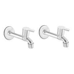 Fastgear Stainless Steel Silver Chrome Finish Long Body Tap, FG986 (Pack of 2)