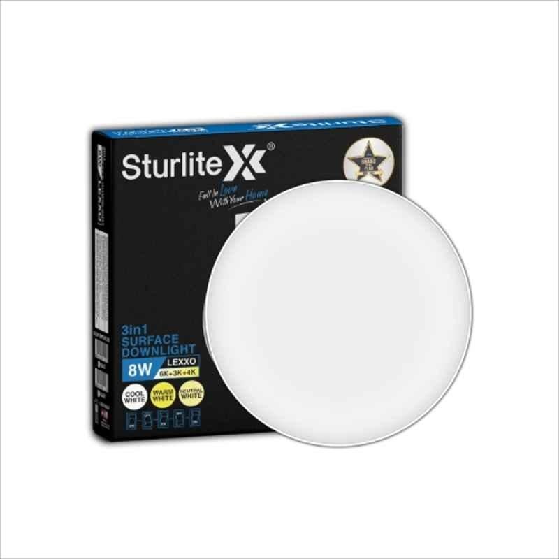 Sturlite Lexxo 8W 640lm Warm, Neutral & Cool White 3 in 1 Round LED Surface Light