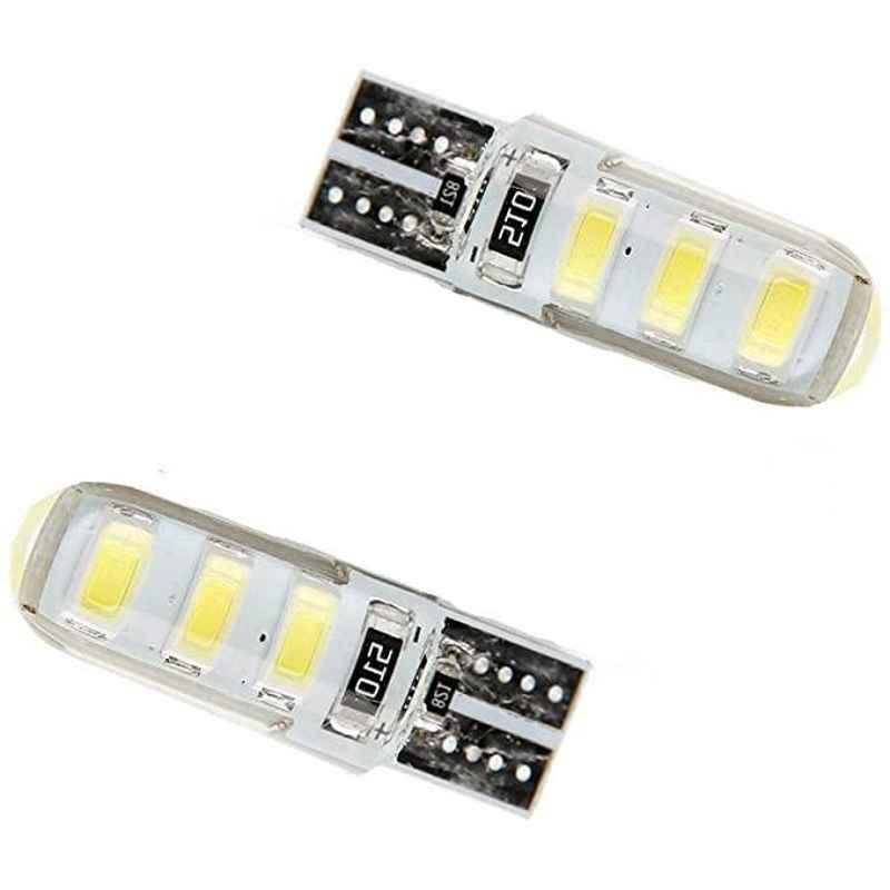 AOW 6 SMD (White) Gel LED Parking Bulb Pilot Light/License Plate car Lights For Toyota Corona (Pair/12V)