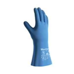 ATG MaxiChem 35cm Silicone Liquid Proof Gauntlet Safety Gloves with TRItech Technology, 76-730-BLU9 (Pack of 12)