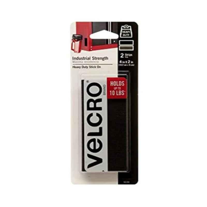 Velcro Black Industrial Strength Adhesive Strips, 90199