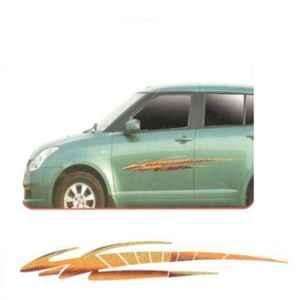 Buy Galio Gold & Orange Graphics Car Sticker Set for Maruti Suzuki